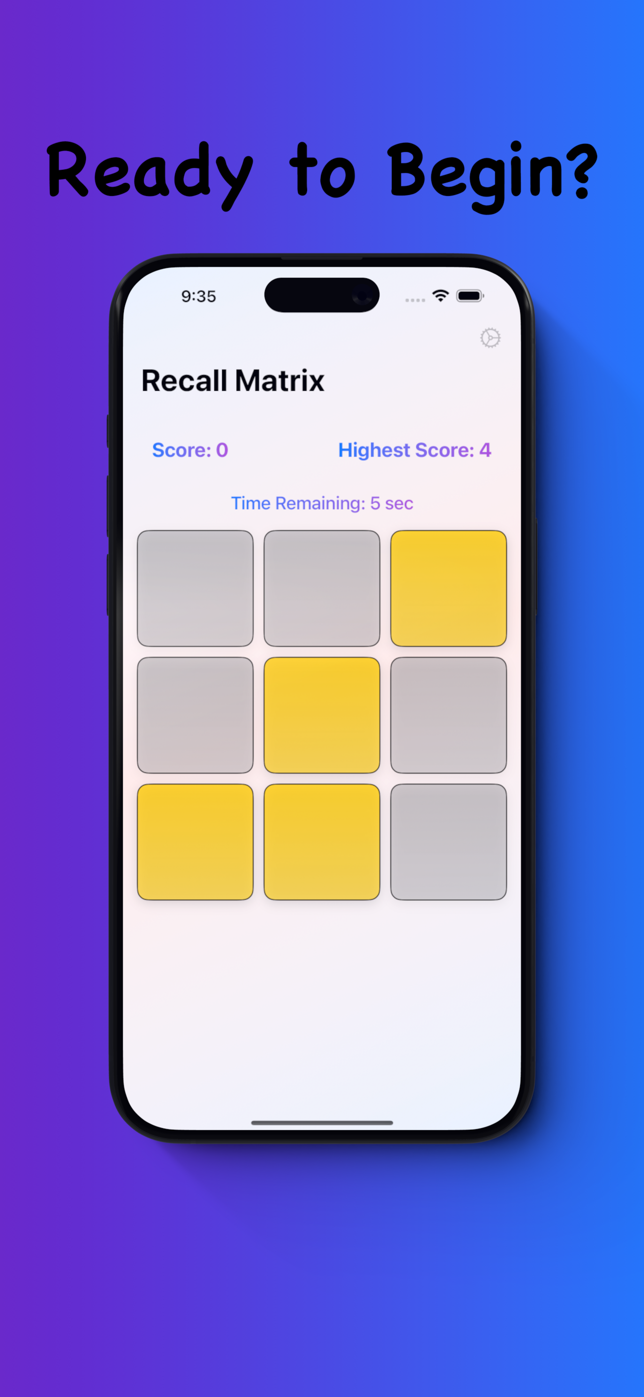 Recall Matrix screenshot.